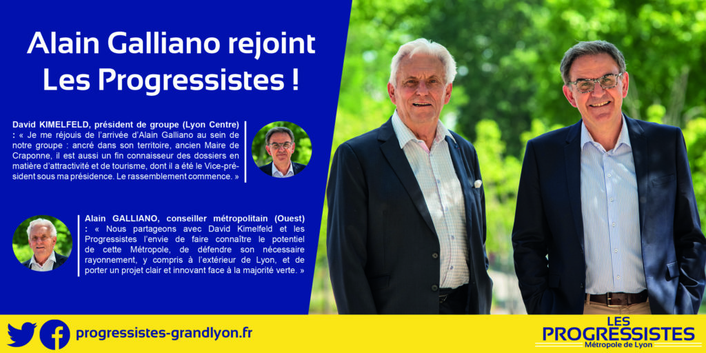Alain Galliano, conseiller métropolitain (Ouest), rejoint Les Progressistes !